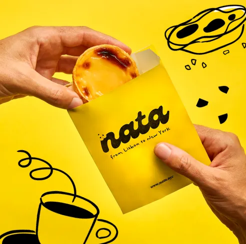 Single nata in yellow branded bag