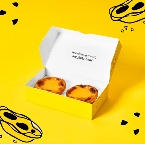 Yellow box with two nata illustrations