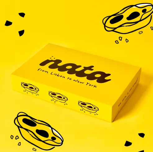Larger yellow box with six nata